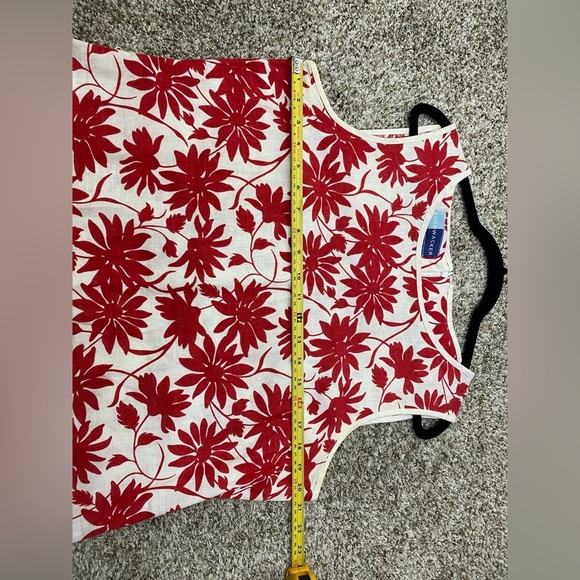 Vintage Linen Blend Vintage Bush Wacker Floral Midi Sleeveless Dress plus 16 - Picture 10 of 15